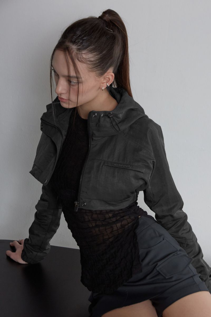 SEETHROUGH LACE SLIT TOP(BLACK)