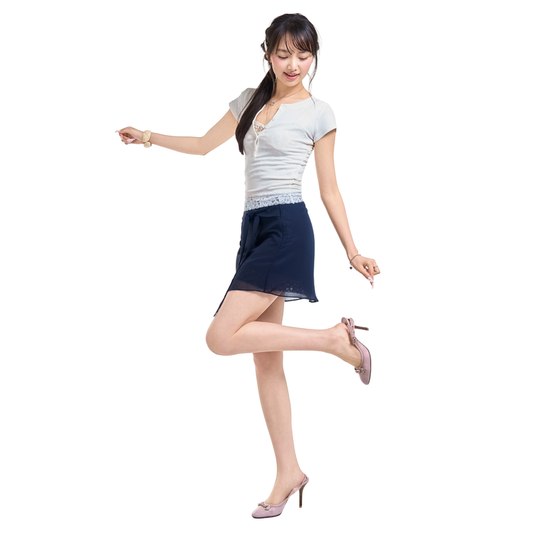 ROSY MIDI SKIRT [NAVY]