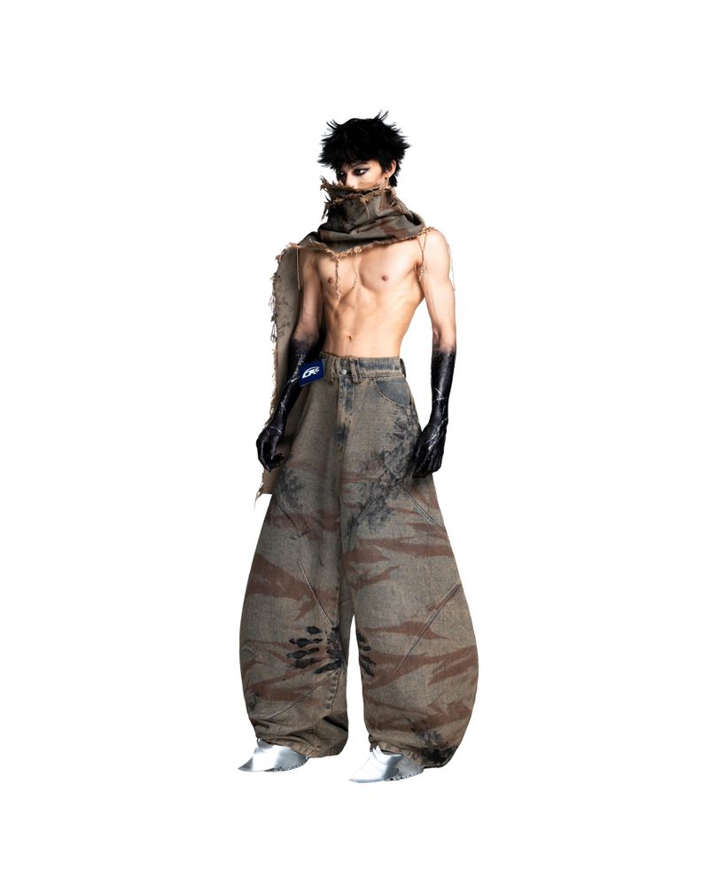 MUD-STAINED DENIM PANTS (Limited)