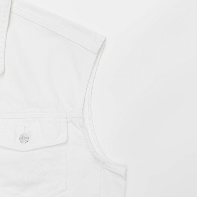 LOOSE FIT WHITE DENIM VEST code 21011