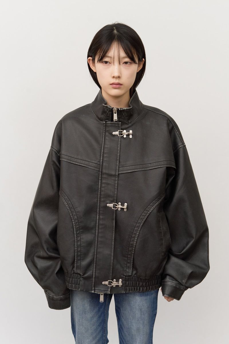 Hook Washed Leather Jacket