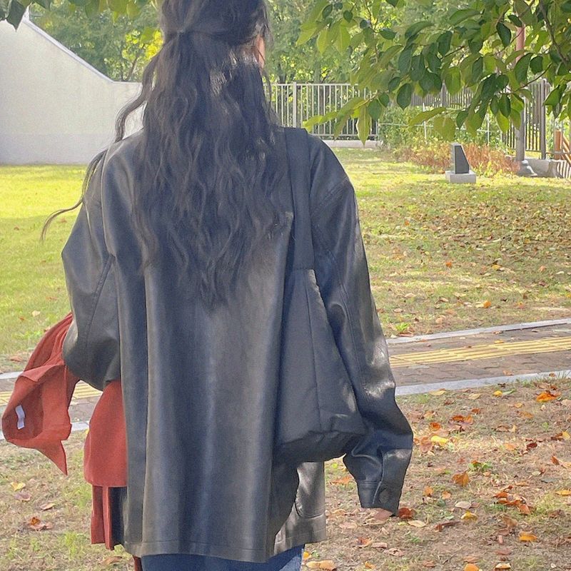 Like Brush Leather Jacket