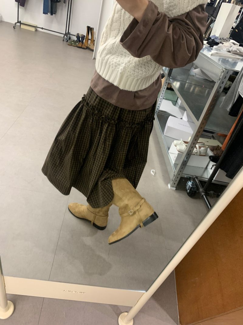Routine Check Skirt (2color)