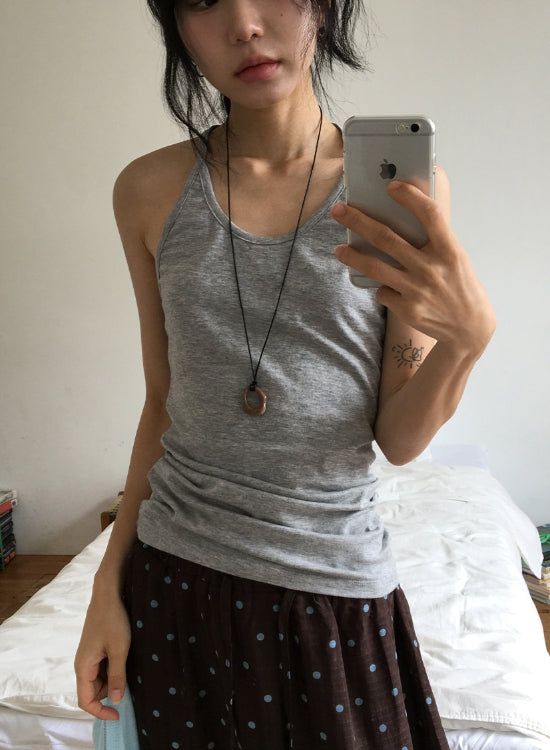 BAON（バオン）の「Dva Basic Halterneck Layered Long Sleeveless（Tops）」