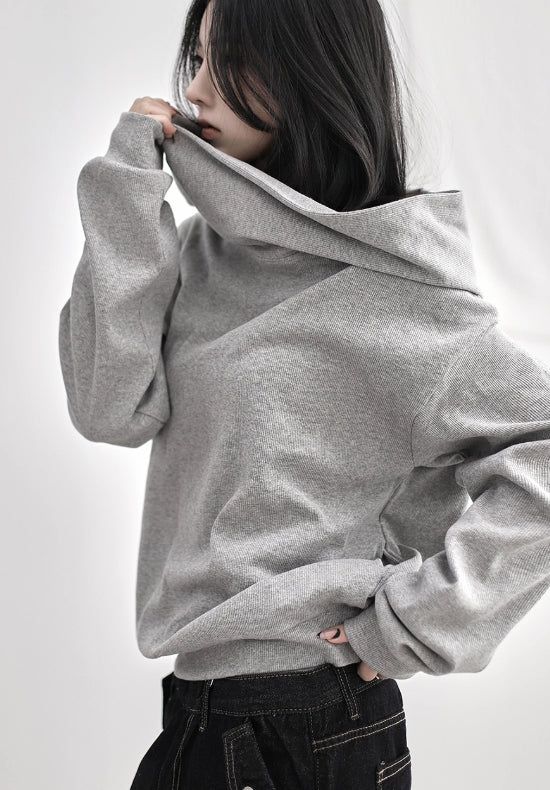 Off wide ribbed hoodie