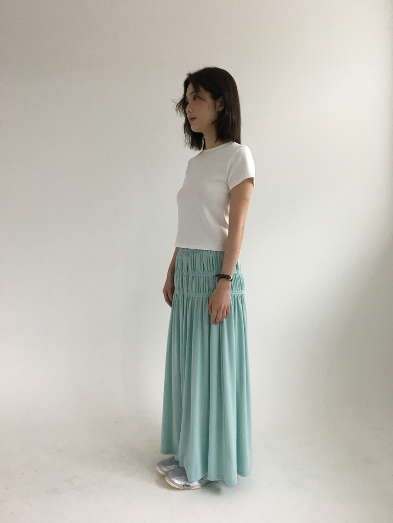 Sor Shirred Long Skirt (4color)