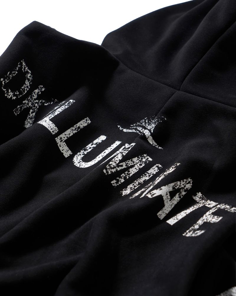 ZIP-UP BLACK HOODIE