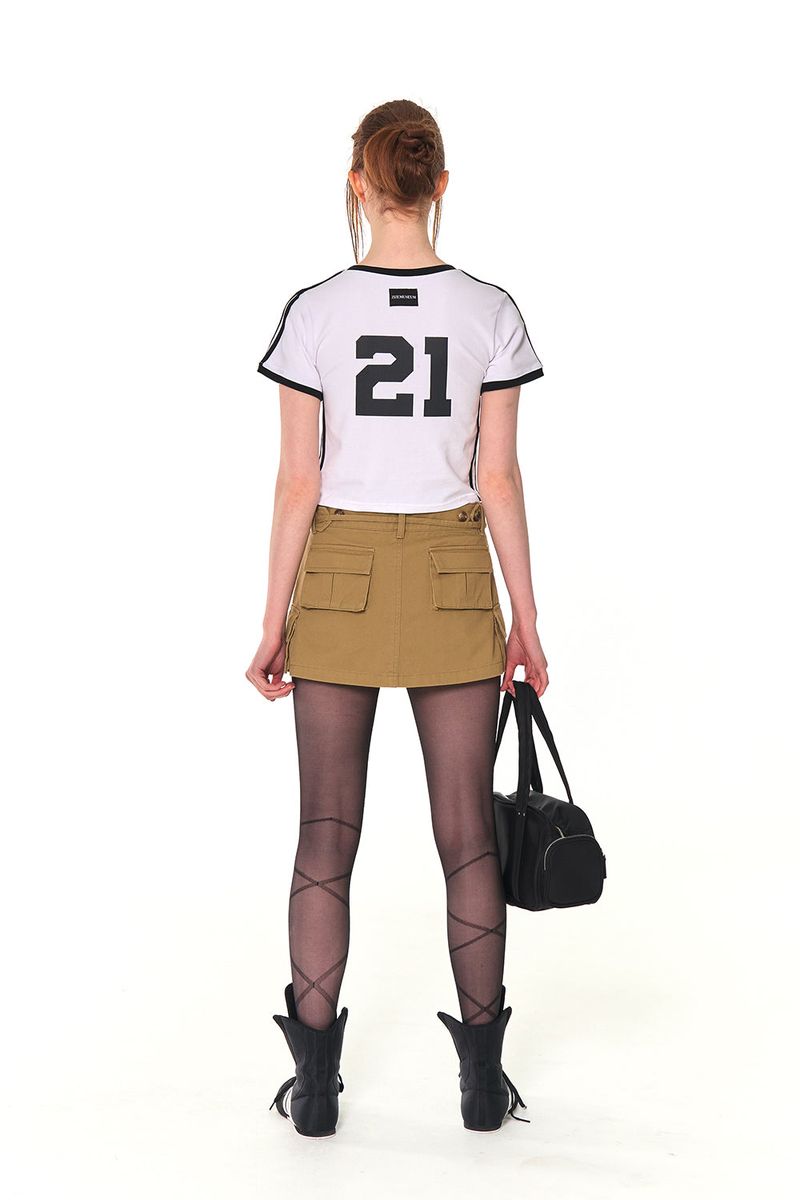 V LINE SPORTY T-SHIRTS (WHITE)