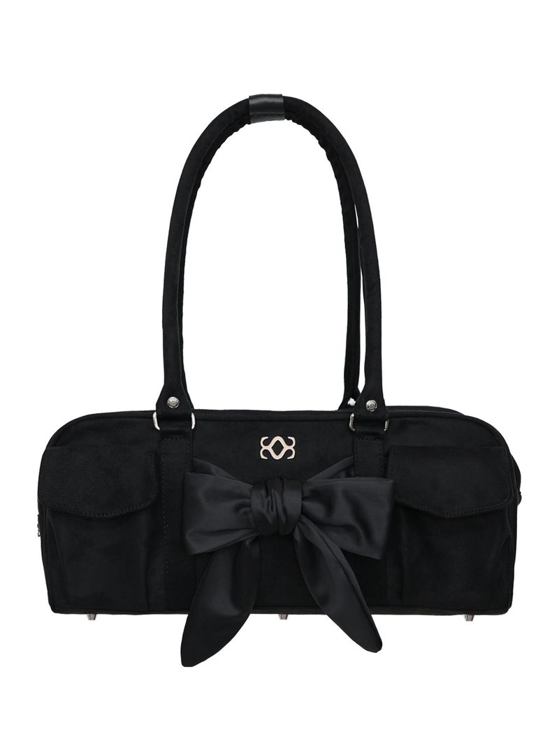 SIWL107（シウォル107）の「Bow Pottie Bag (Suede Black)（Bags）」