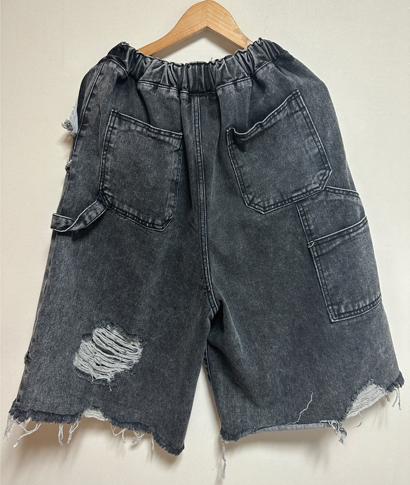 CARPENTER STRAP POINT DEMI WASH BERMUDA💙🖤 - 2 COLORS