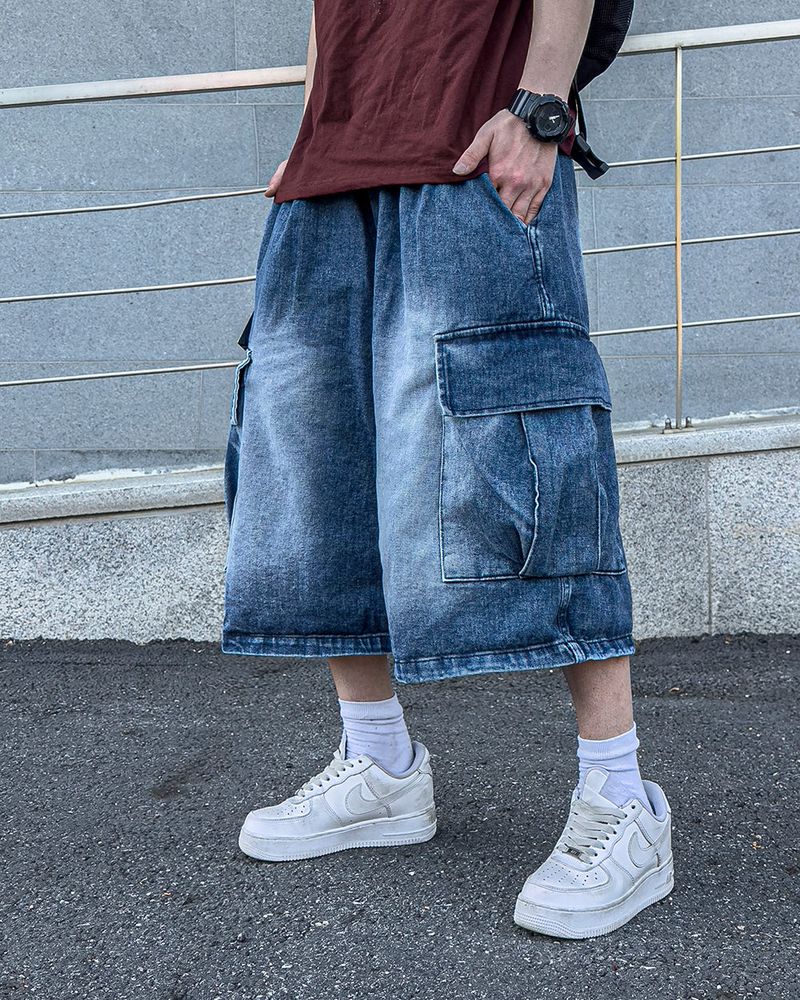 Ato Denim Bermuda Cargo Pants