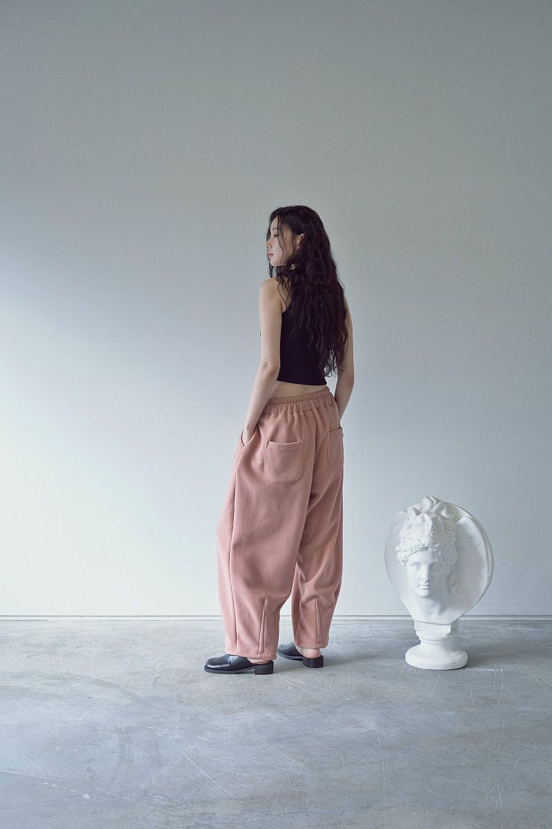 2-LAYER MICRO FLEECE SWEAT PANTS (Pink)