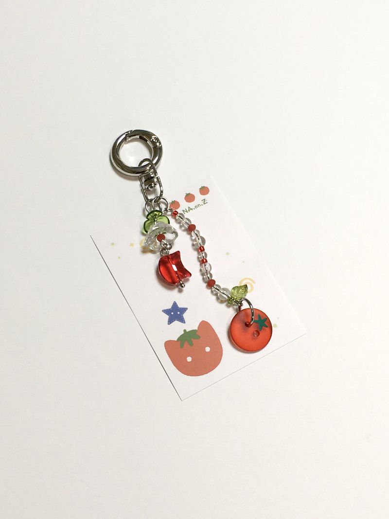 Tomato cat keyring