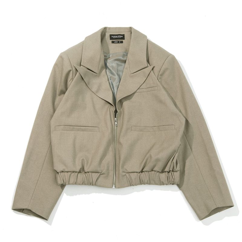 PLATEAU STUDIO（プラテウスタジオ）の「big shoulder zipper blazer（Jackets/Outerwear）」