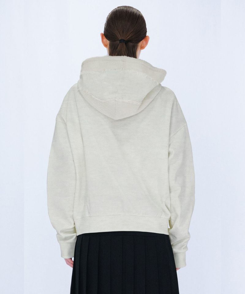 KNIT LAYERED HOODIE