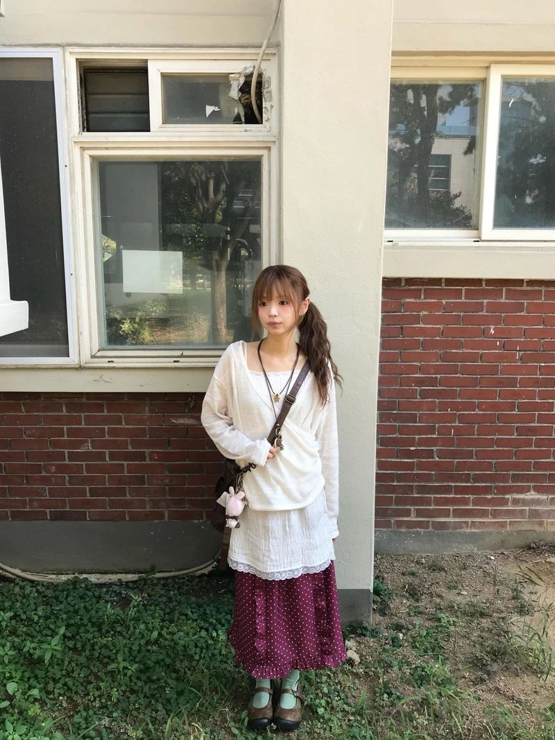 oso dot frill skirt