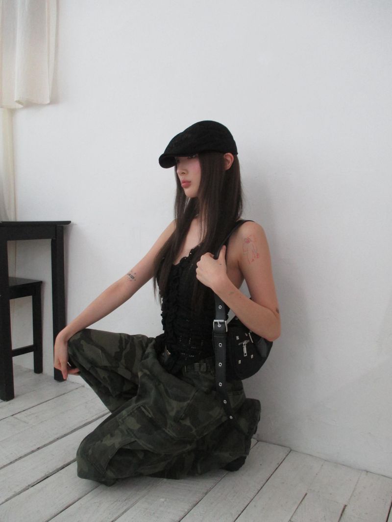 ruffle lace halter slvl
