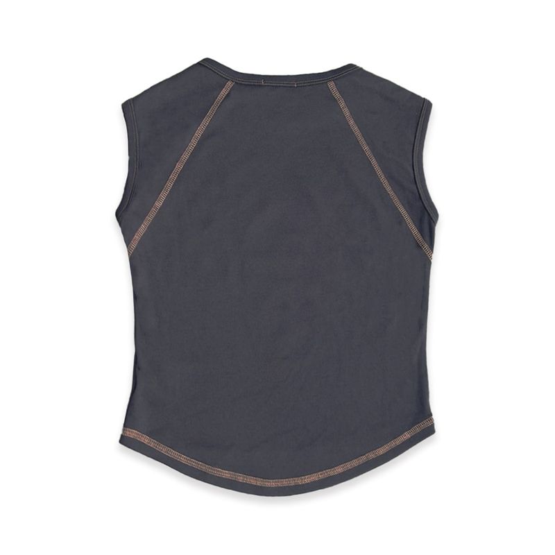 Mori Session Stitch Tee [charcoal]