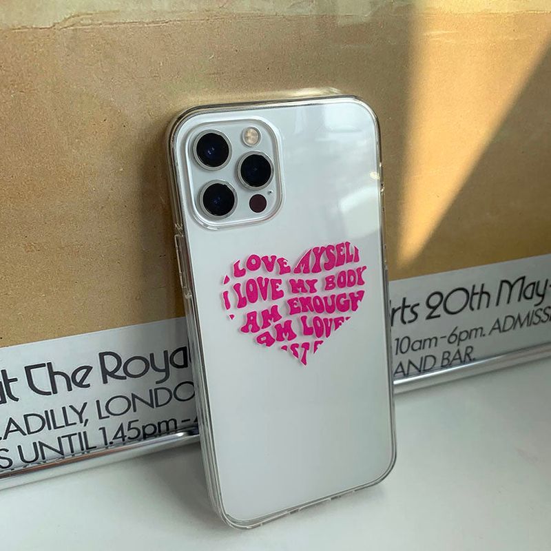 withsome(ウィズサム)の「Narcissism Heart Phone Case (Pink)(Smartphone Accessories)」