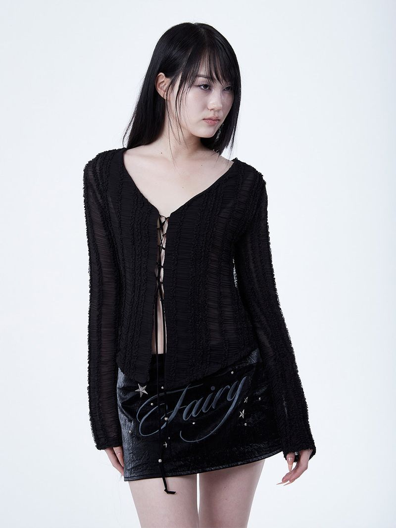 FAIRY STUD SKIRT[BLACK]