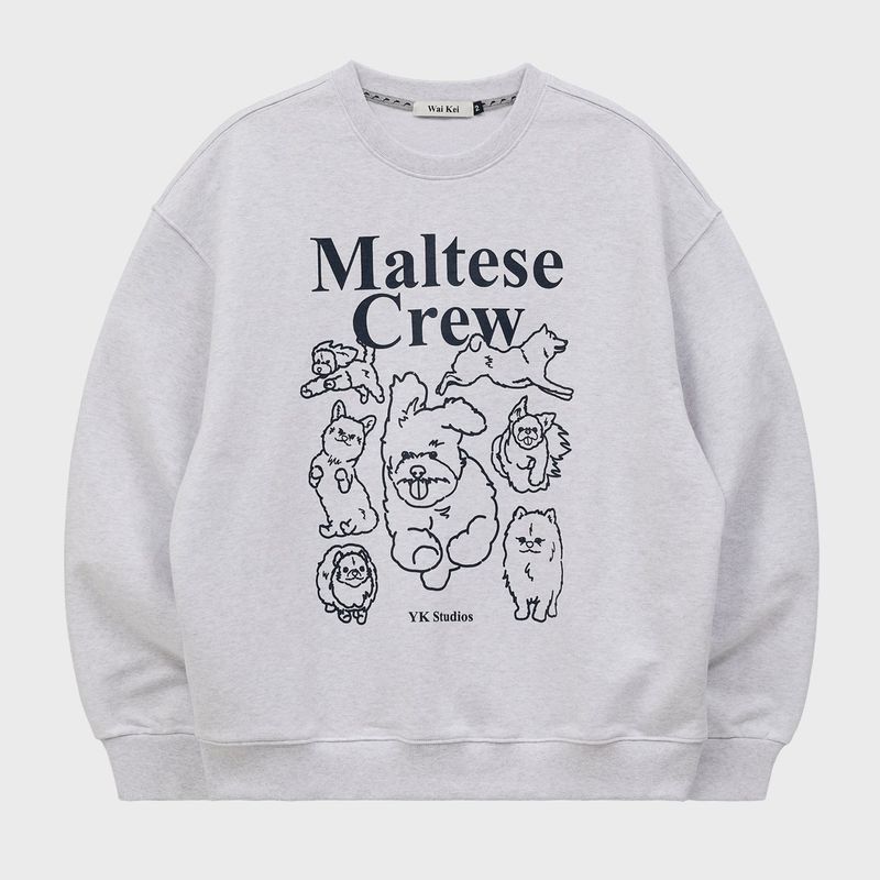 WaiKei(ワイケイ)の「Maltese Crew Line Graphic Sweatshirt(Tops)」