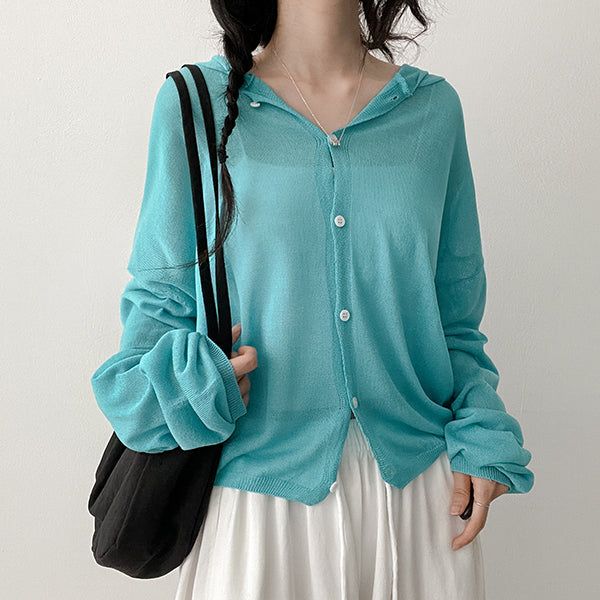 Summer Hood Button Cardigan (4 colors) #Mintcore