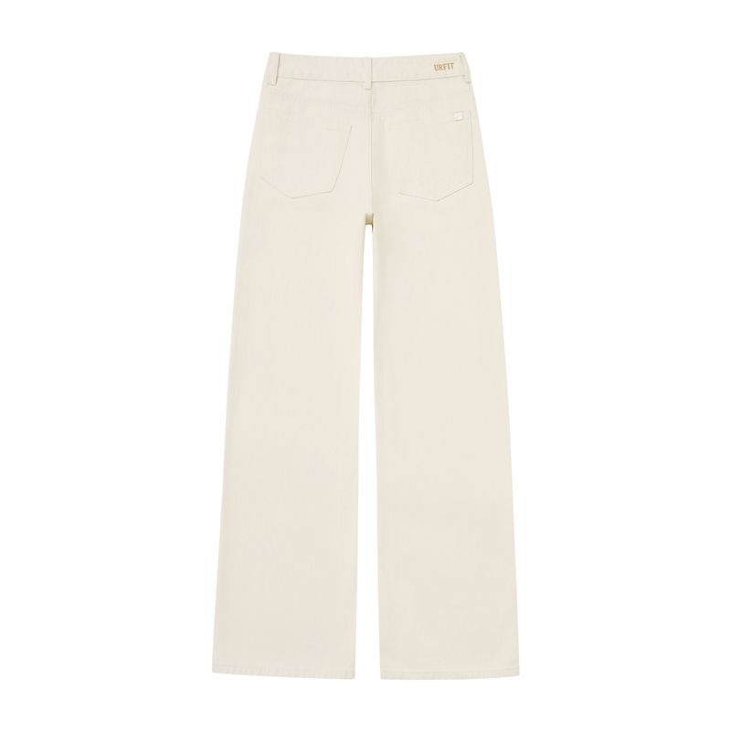 PUPPY EMBROIDERED CREAM DYED STRAIGHT DENIM code 26226