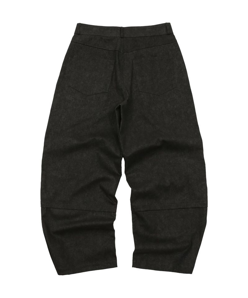 Dual-Tuck String Pants Charcoal