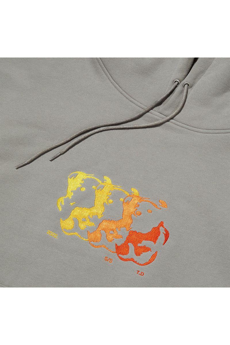 Flame Bear Hoodie_Wood Grey
