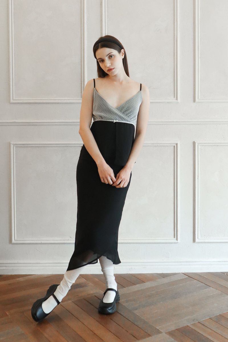 Lisha wrap sleeveless (black)