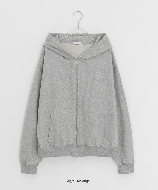 Silka Cotton Rivet Over Hood Zip-Up