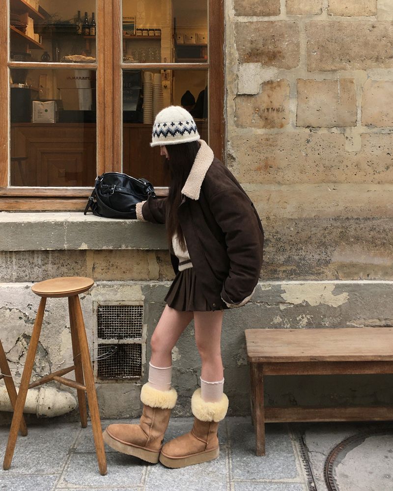 [ORIGINAL] Clump Suede Shearling Mouton Jumper