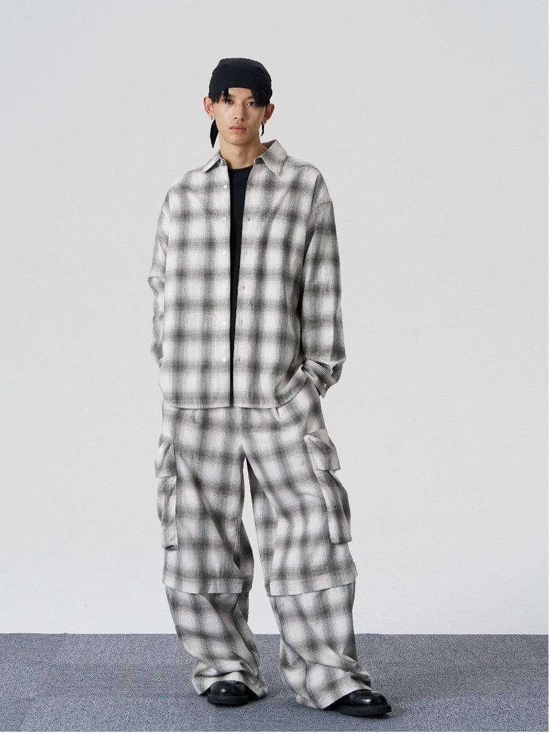 FMACM（エフエムエーシーエム）の「FMACM Two-in-One Side-Pocket Check Trousers（）」