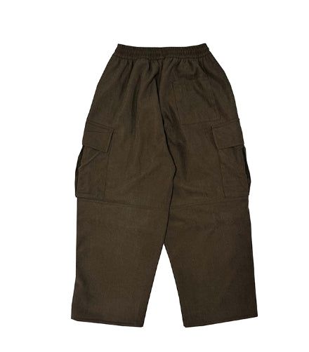 [Mink Brushed] Luxy Two Way Corduroyn Pintuck Cargo Pants