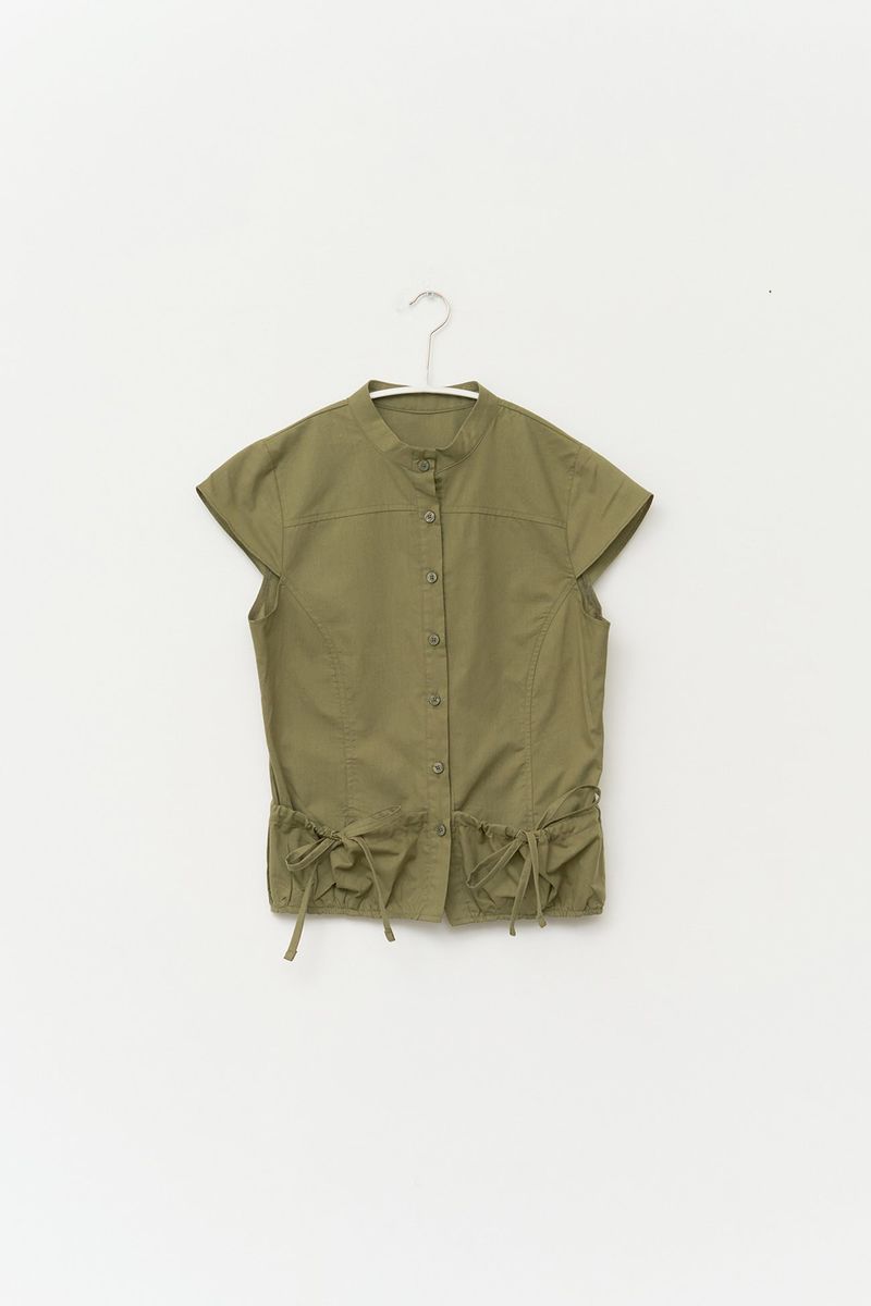 (W) Cake Pocket Slim Shirt