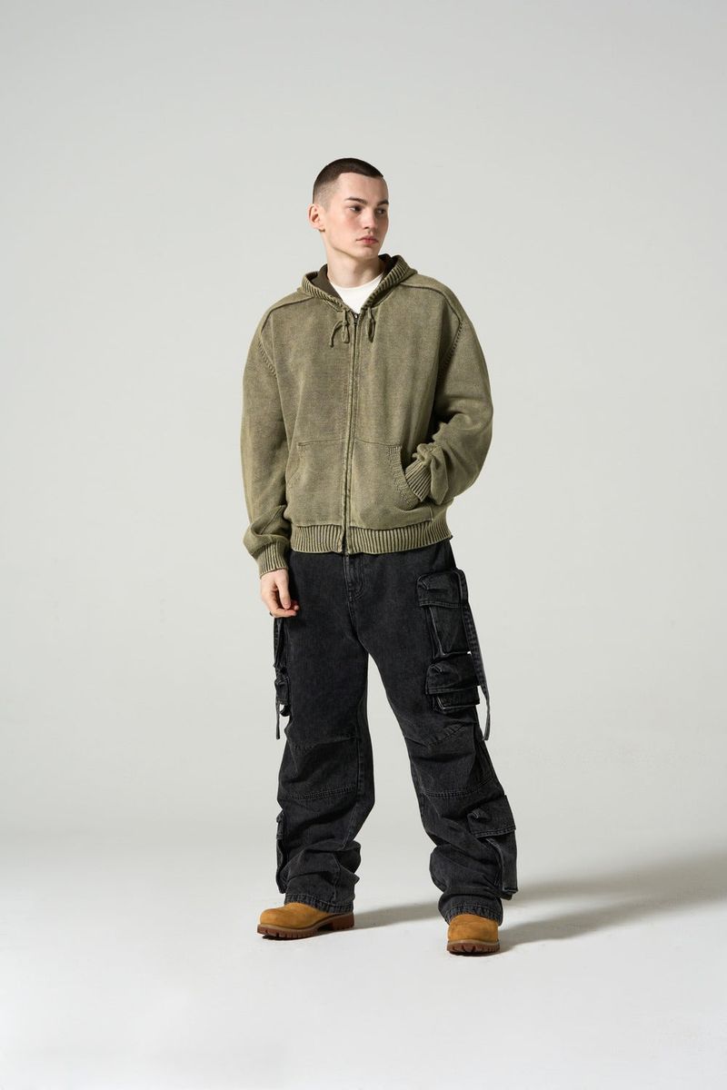 MAX POCKET WASHING WIDE DENIM