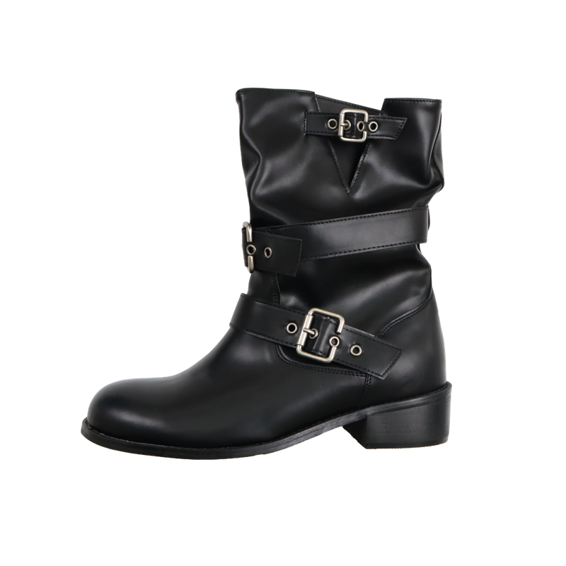 BUCKLE MIDDLE BOOTS