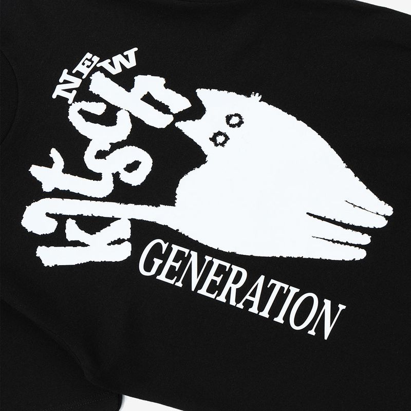 KITSCH CAT SHORT SLEEVE (BLACK)