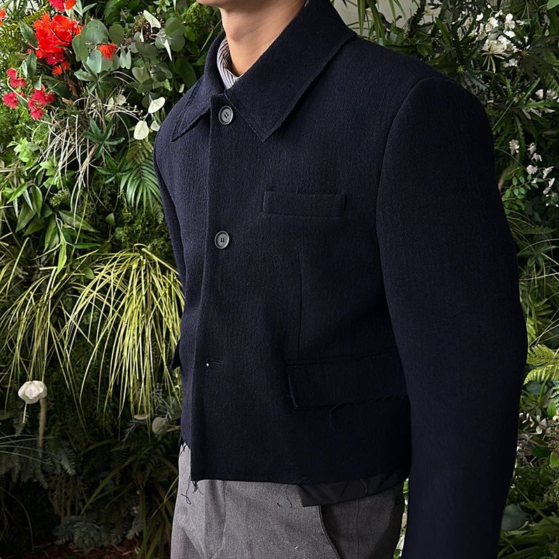 3 TAP Wool 50 Cut Off Crop Jacket (2color)