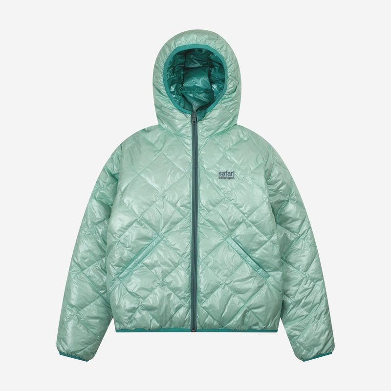 1/2 REVERSIBLE TWO COLOR LIGHT DOWN JACKET (TURQUOISE/MINT)