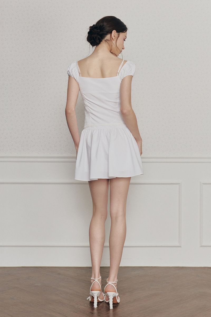 WENDY RIBBON DRESS white