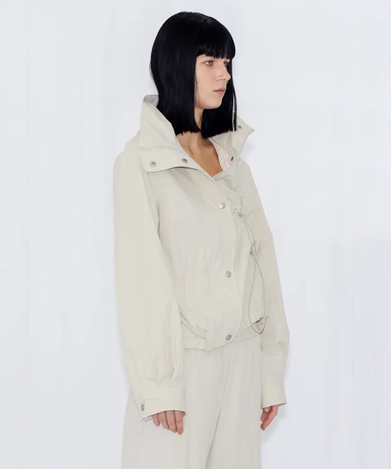 DRAWSTRING TRACK JACKET