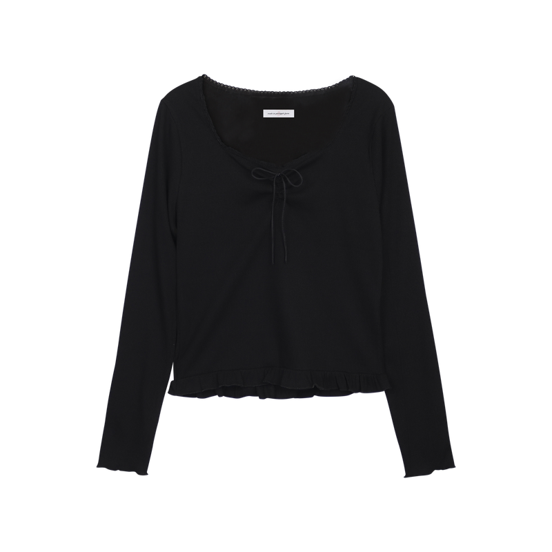 DOVE SHIRRING T-SHIRT