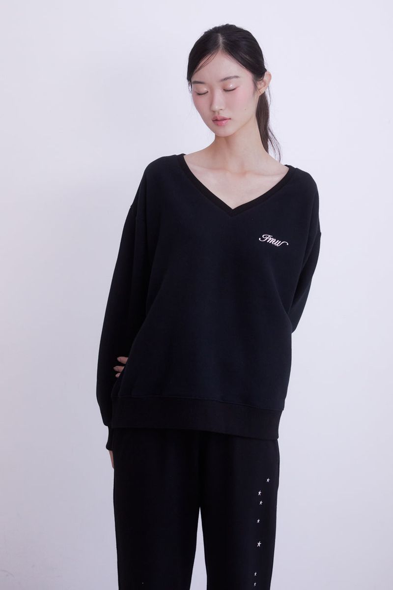 star embroidered two-way sweatpants (BLACK)