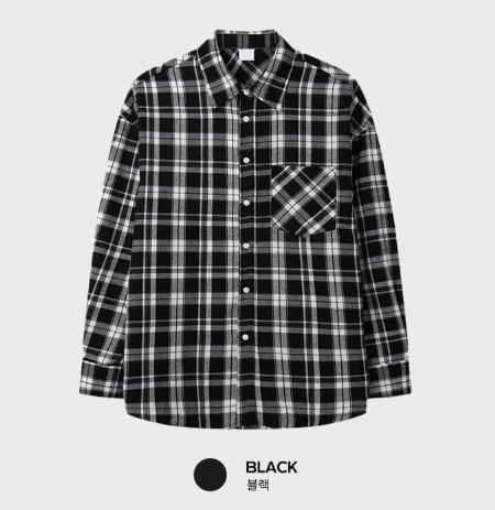 Kuiper Overfit Simple Pocket Check Shirt