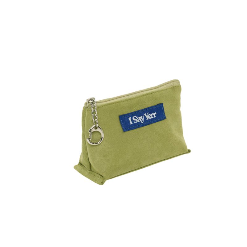 I SAY YERR(アイ セイ イェール)の「ペーパーボートポーチ (matcha_suede)(バッグ)」