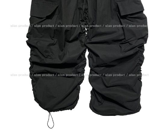 Aubert Wide Shirring Cargo Pants