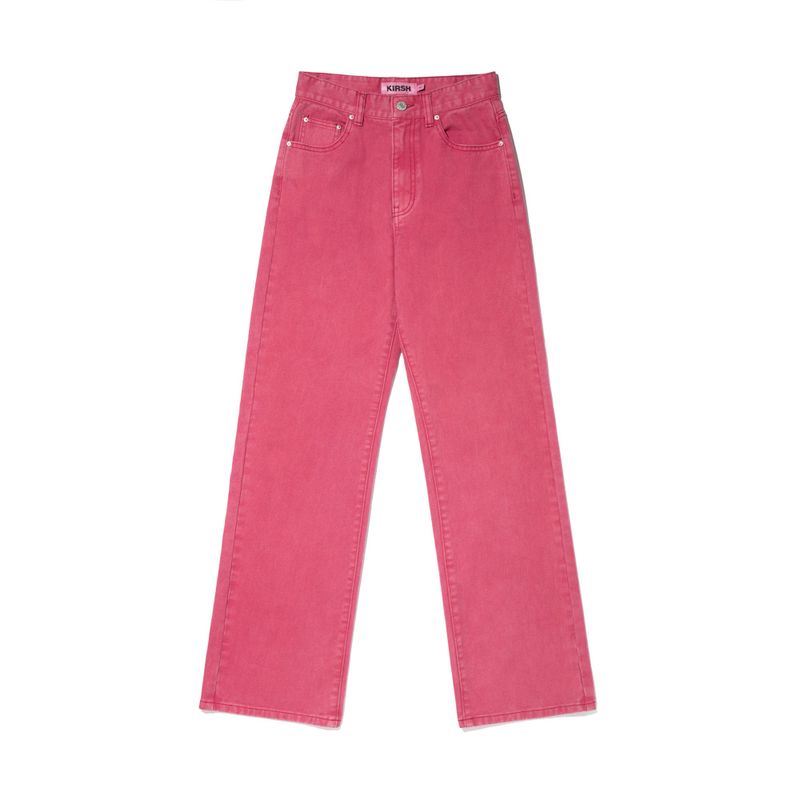 BASIC STRAIGHT COLOR COTTON PANTS [LIGHT BURGUNDY]