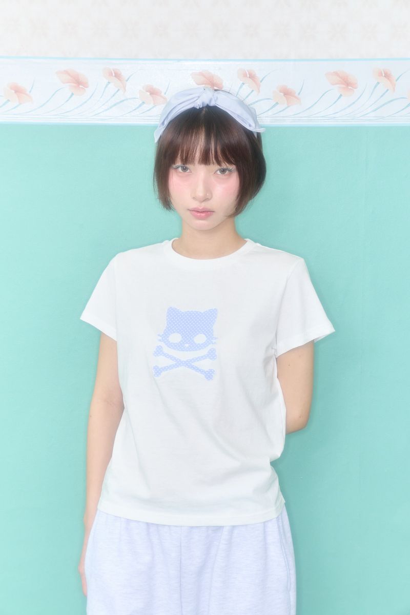 SHAKIRI（シャキリ）の「KIRI SKULL PATCH T-SHIRT (WHITE)（Tops）」