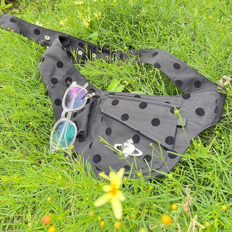 SYMBOL DOT BELT BAG IN BLACK